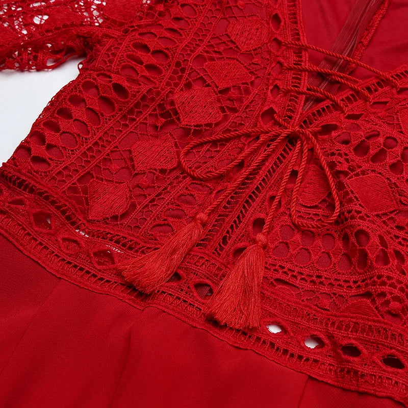 Women's Short A-Line Mini Dress with Ruffled Sleeves