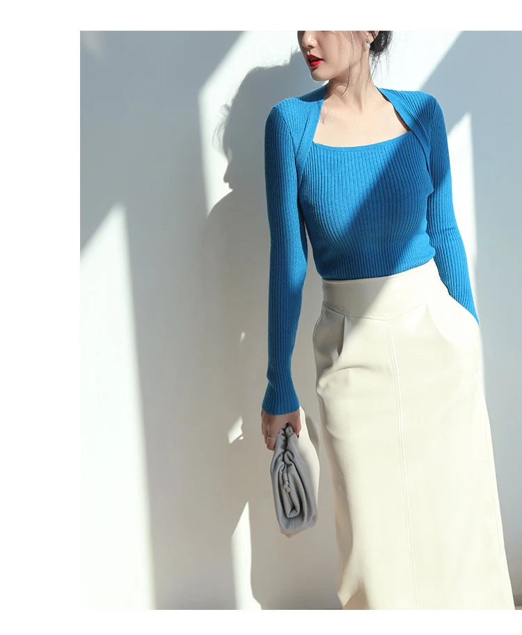 Women's Mid-Length Pu Leather High-Waisted Pencil Skirt