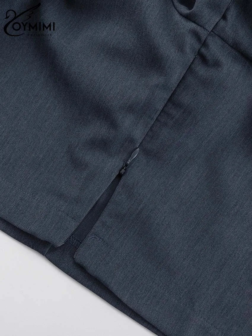 Gray Office 2 Piece Skirt Set
