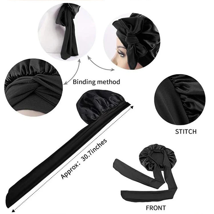 Silk-Blend Satin Hair Bonnet