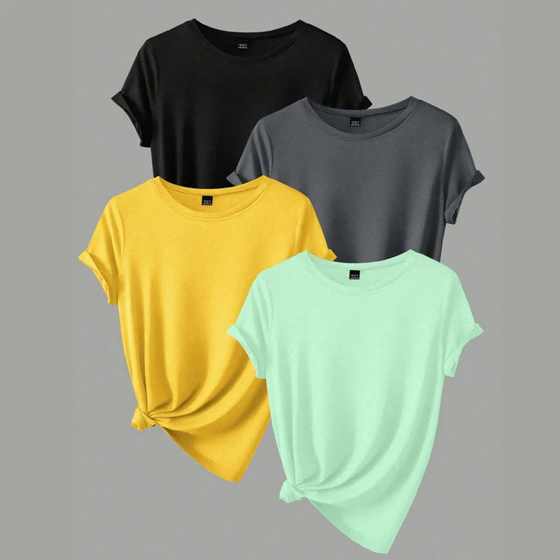 4PCS Women's T-shirts