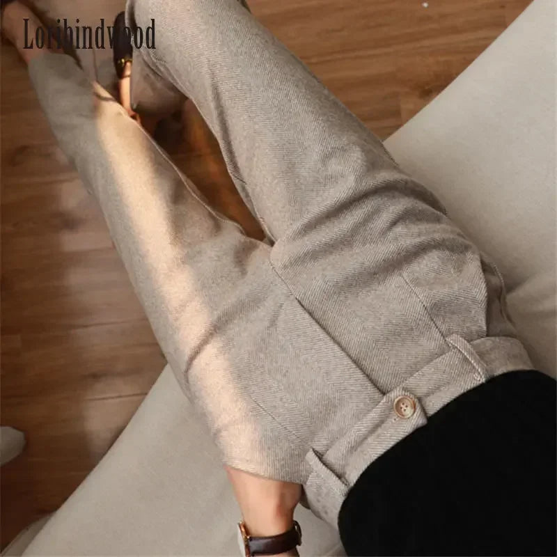 High Waisted Office Trousers