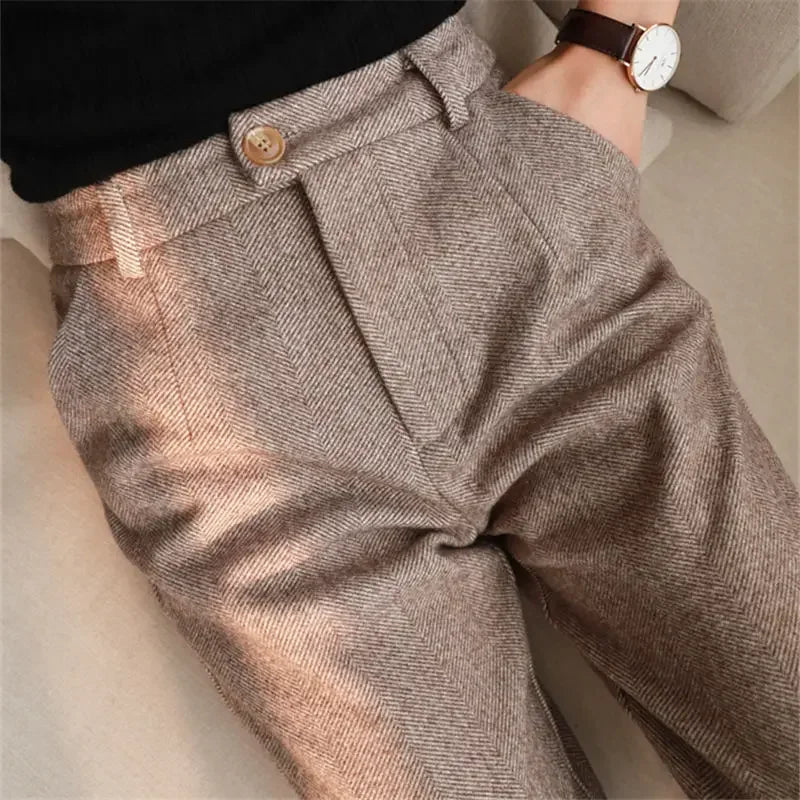High Waisted Office Trousers