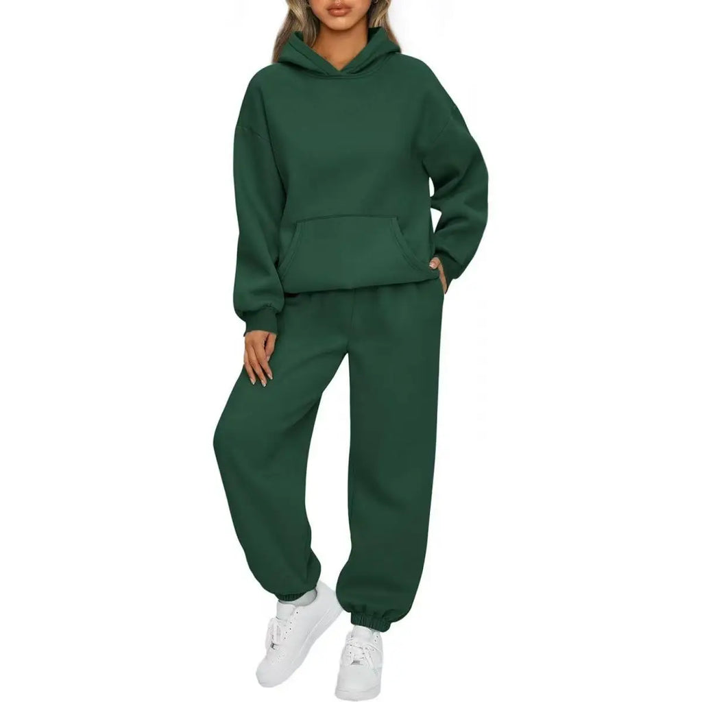 Long Sleeve Hoodie+Sports Pants Two Piece Set
