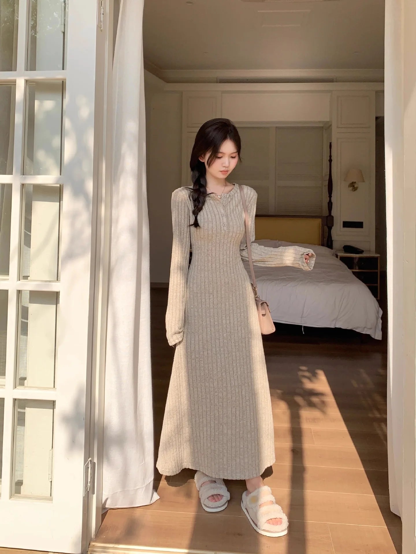 Long Sleeve Knitted Dress
