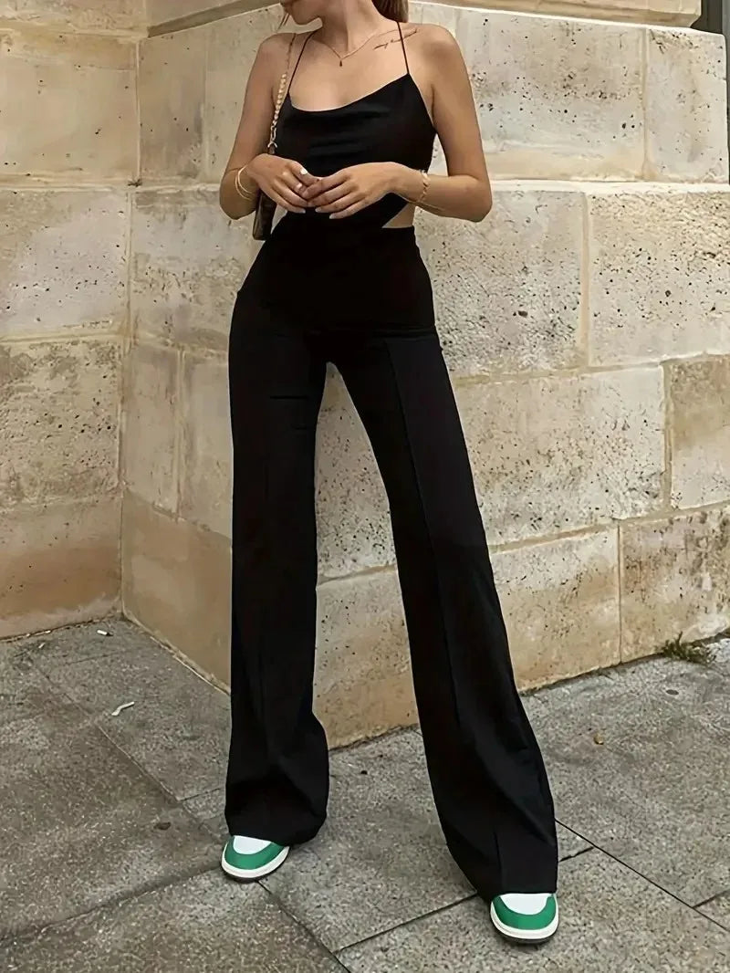 Slim Bell-Bottoms Trousers