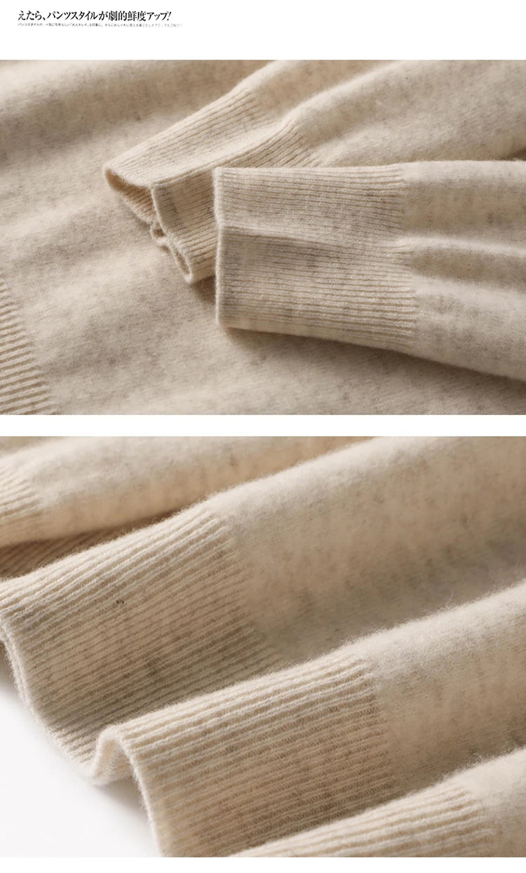Cashmere Crew Neck Pullover Knit Sweater
