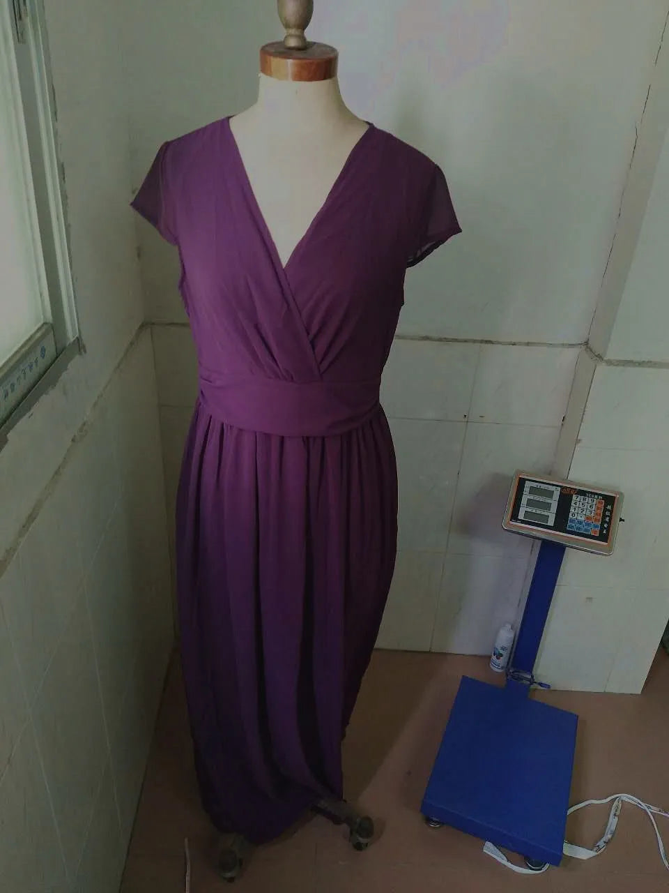 Women's Short Sleeve Chiffon Dress