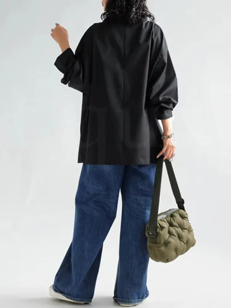 White Long Sleeves Smock