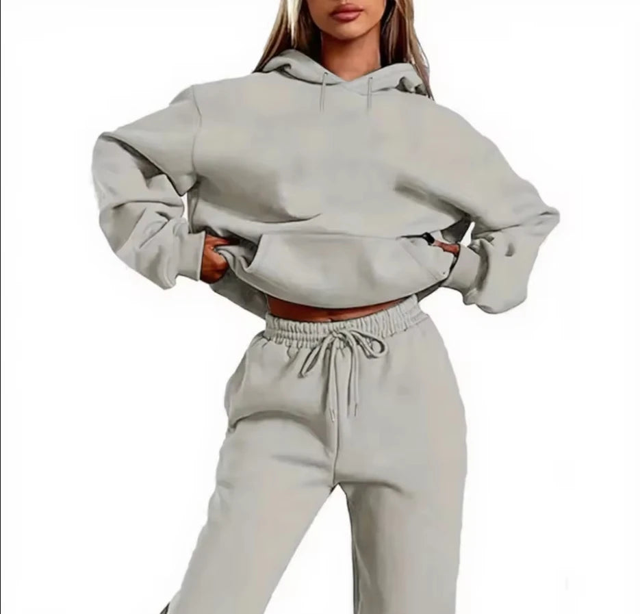 Two Piece Casual Hoodie Set