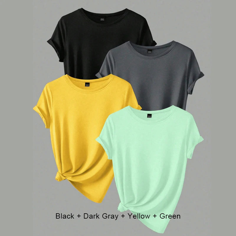 4PCS Women's T-shirts