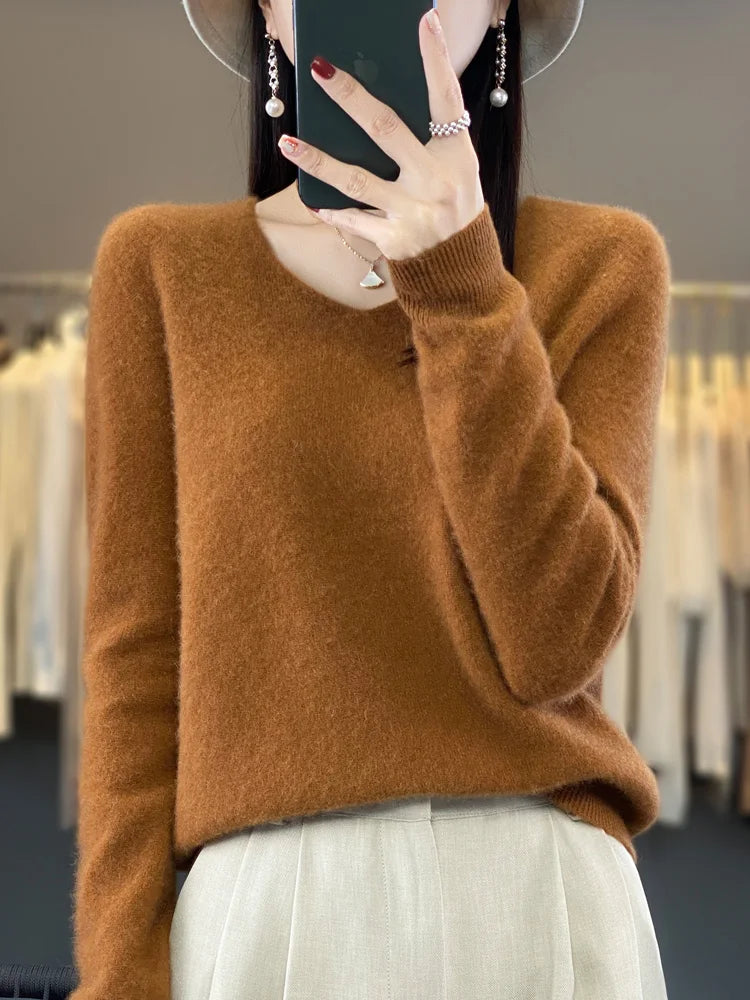 100% Merino Wool Cashmere Pullover Sweater