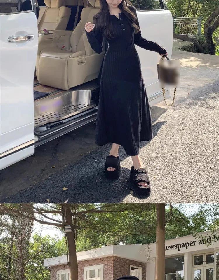 Long Sleeve Knitted Dress