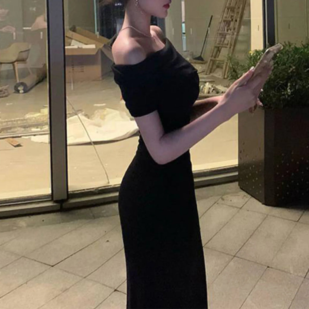 Elegant Off Shoulder Maxi Dress