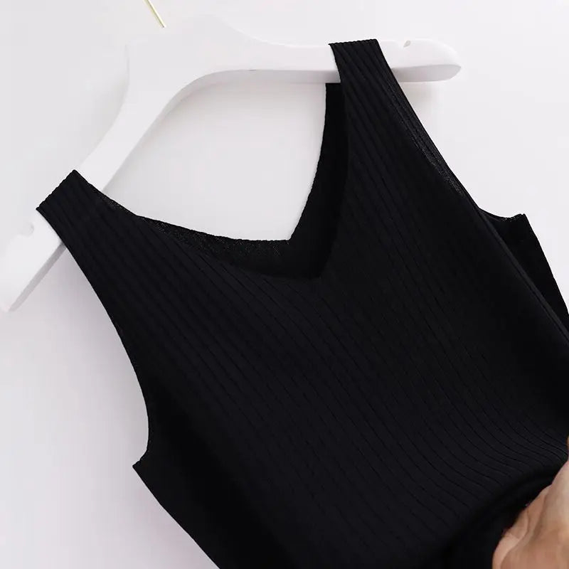 Spring Two Piece Knit Sweater+Strap A-line Skirt Suit Set
