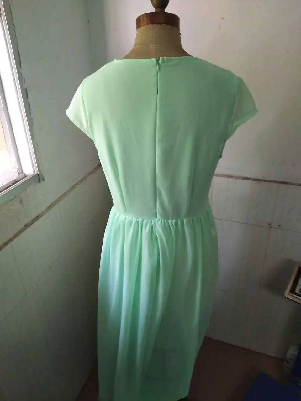 Women's Short Sleeve Chiffon Dress