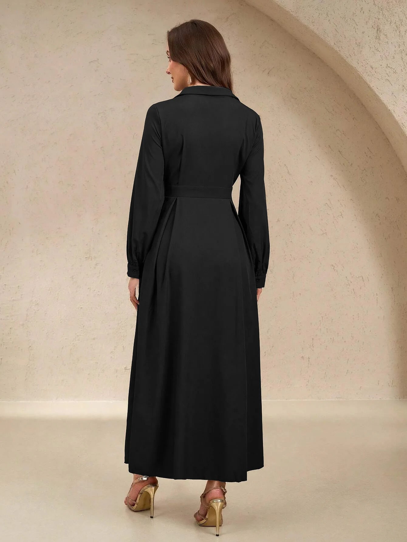 Women's Button-up, Long Dress