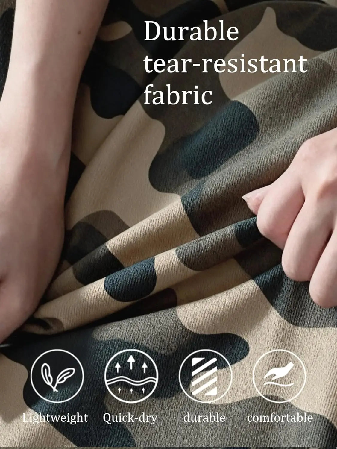 Women’s Lightweight Quick-Dry Camo Solid/Cargo Tapered Leg Pants