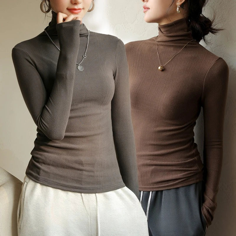 Long Sleeve Stretch Slim Fit Turtleneck