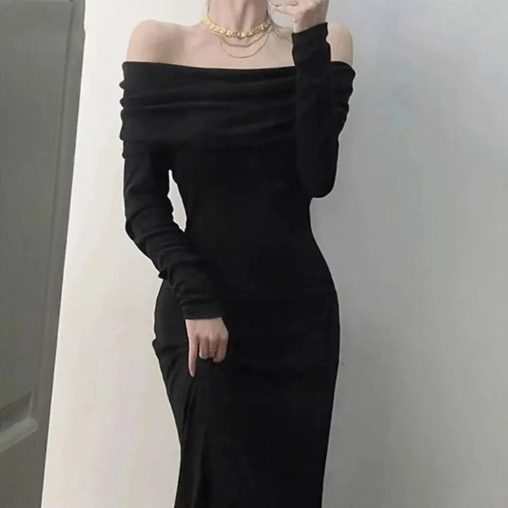 Elegant Off Shoulder Maxi Dress