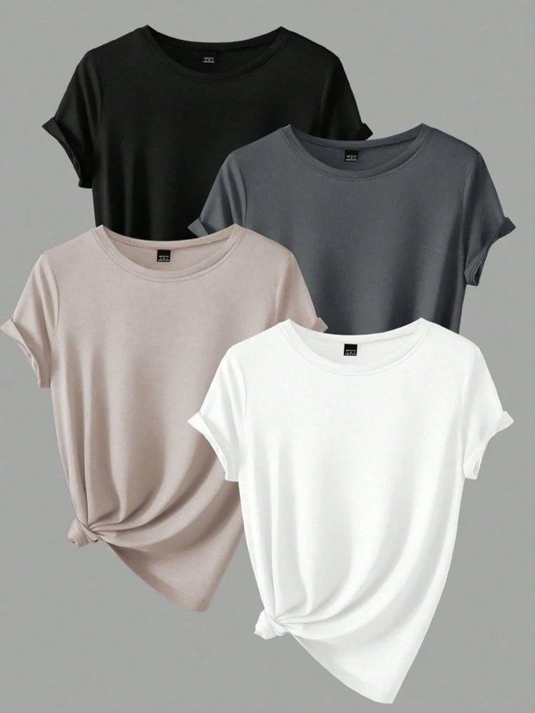 4PCS Women's T-shirts