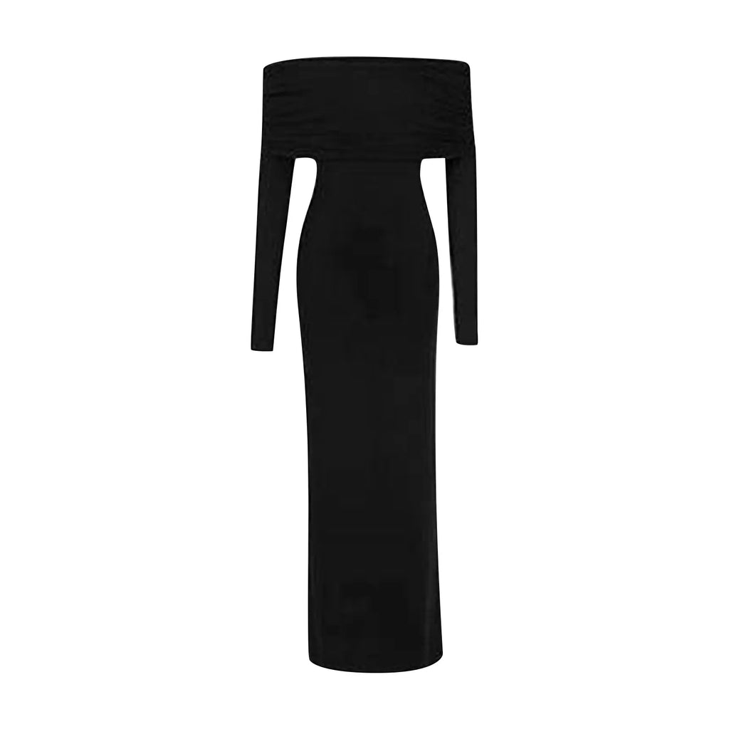 Elegant Off Shoulder Maxi Dress