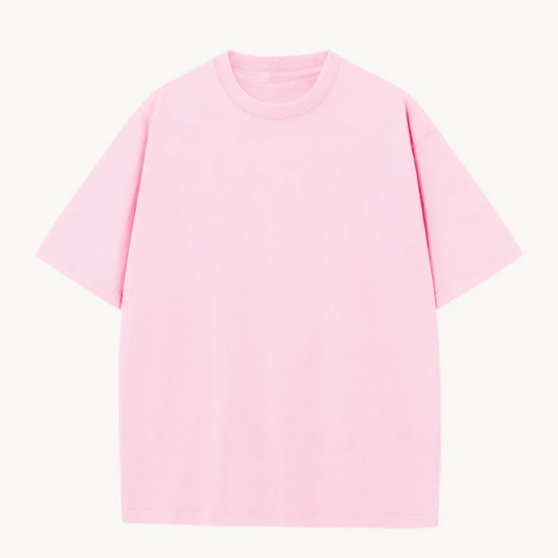 Plus Size Heavy-weight Cotton Blend Crewneck Short-sleeve T-Shirt Shirt