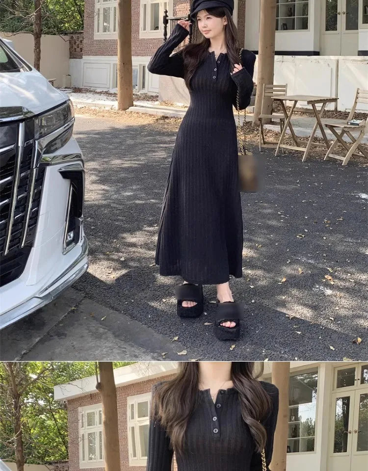 Long Sleeve Knitted Dress