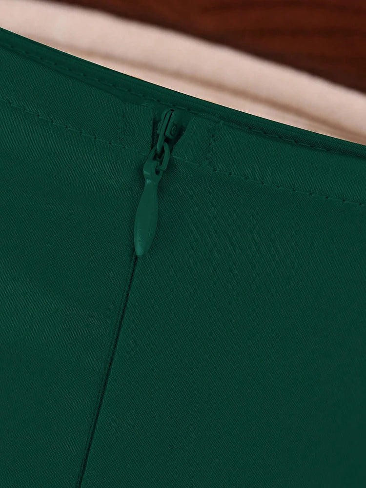 Elegant Satin A-line Long Maxi Skirt
