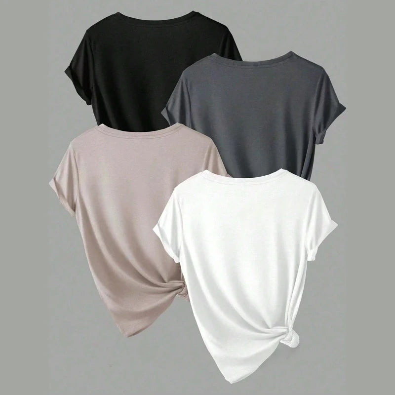 4PCS Women's T-shirts