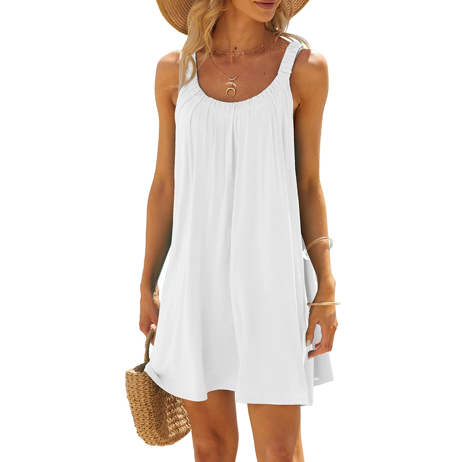 Casual Sleeveless Summer Short Beach Dress