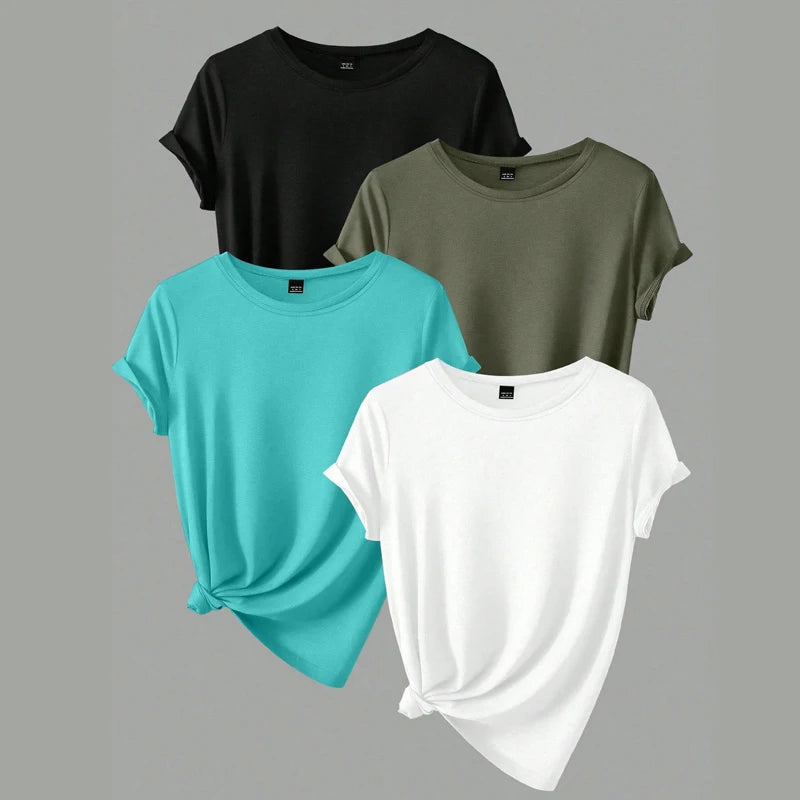 4PCS Women's T-shirts