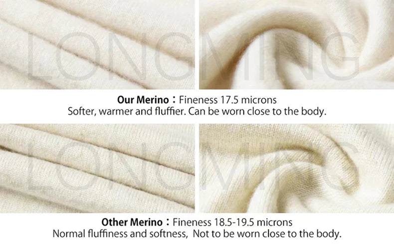100% Merino Wool Cashmere Pullover Sweater