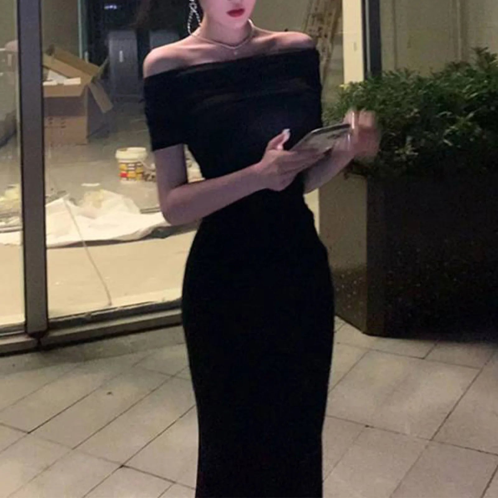Elegant Off Shoulder Maxi Dress