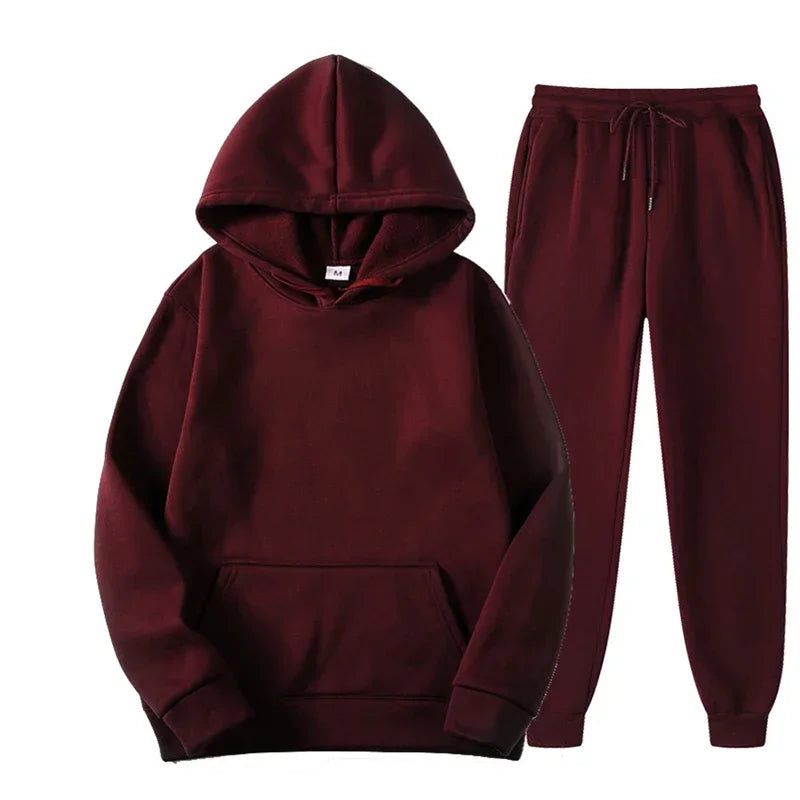 Long Sleeve Hoodie+Sports Pants Two Piece Set