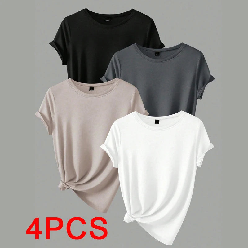 4PCS Women's T-shirts