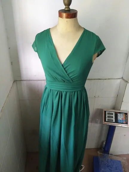 Women's Short Sleeve Chiffon Dress