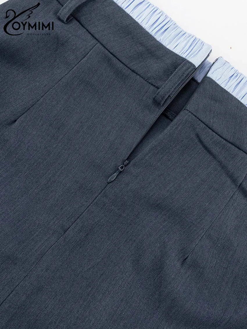 Gray Office 2 Piece Skirt Set