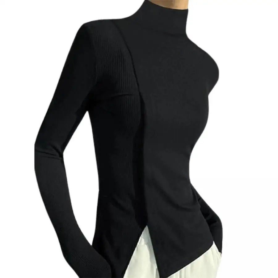 Long Sleeves Split Bottom Top