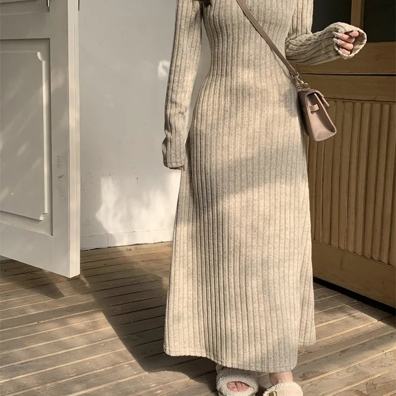 Long Sleeve Knitted Dress
