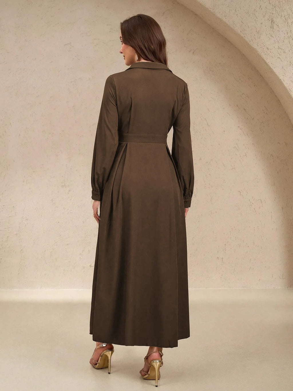 Women's Button-up, Long Dress