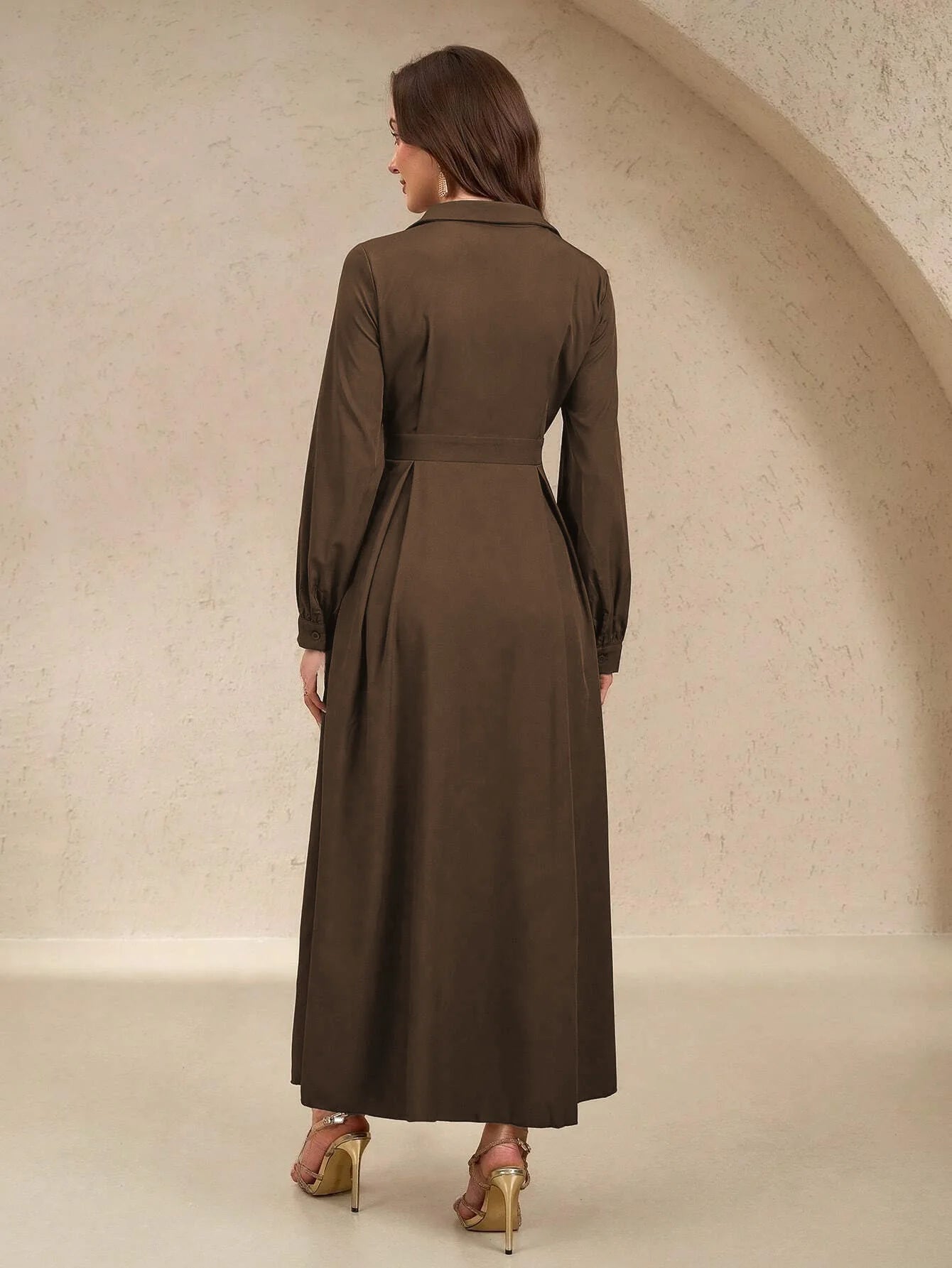 Women's Button-up, Long Dress