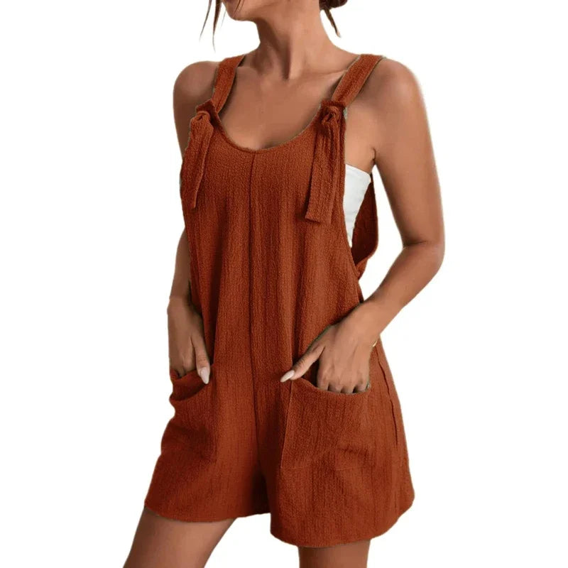 Women's Plus Size Summer Shorts Jumpsuit Overalls