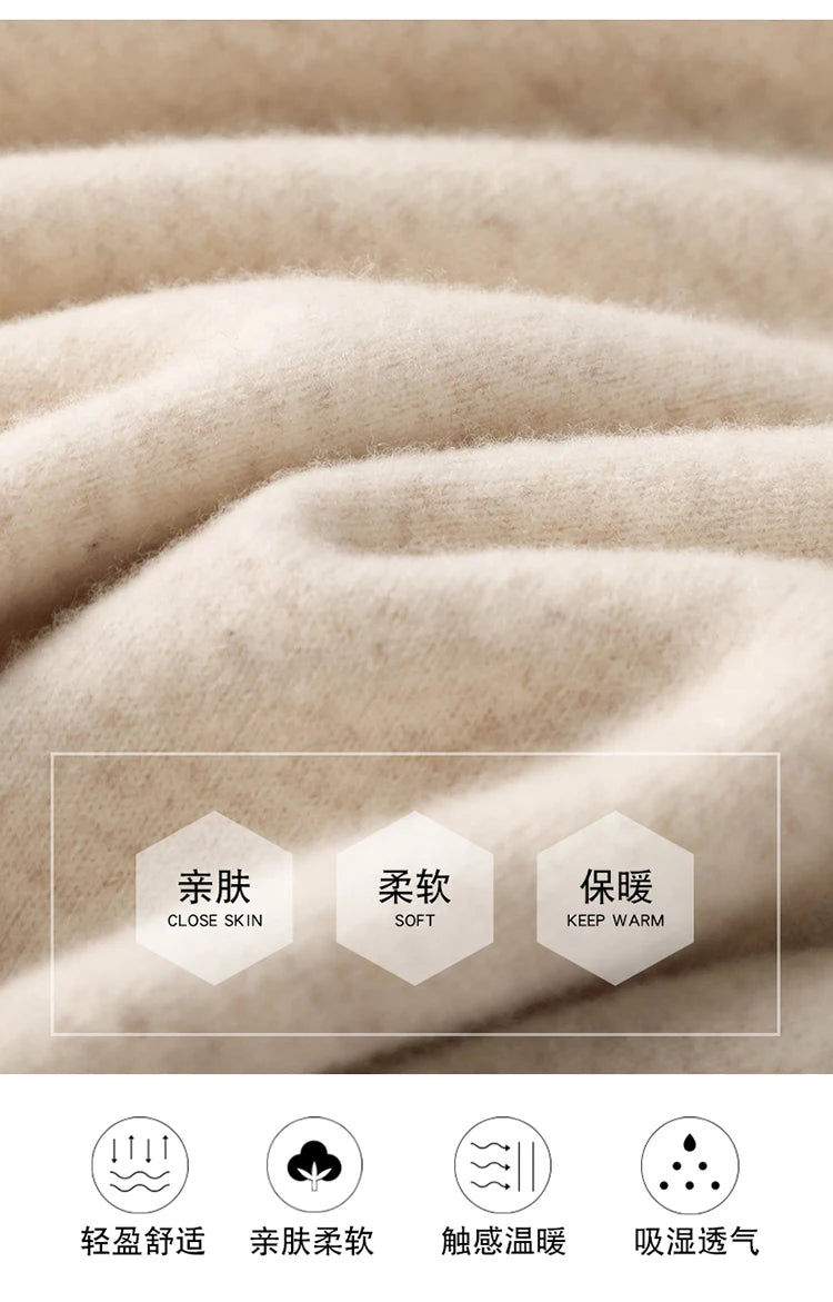 Cashmere Crew Neck Pullover Knit Sweater