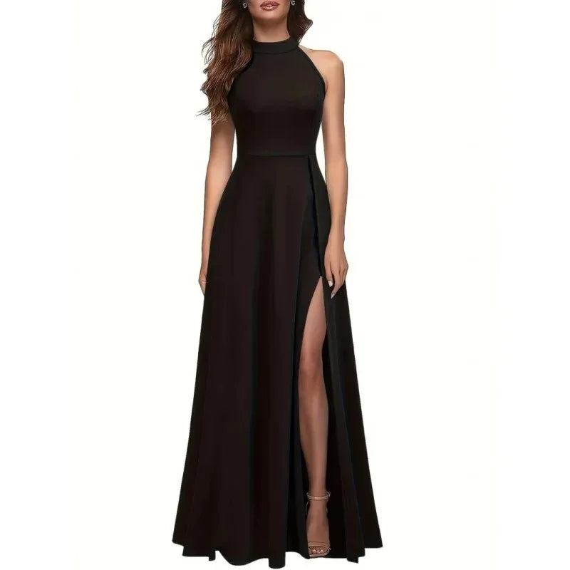 Sleeveless maxi slip dress