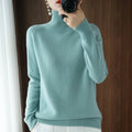 Merino Wool Mock Neck Pullover Sweater