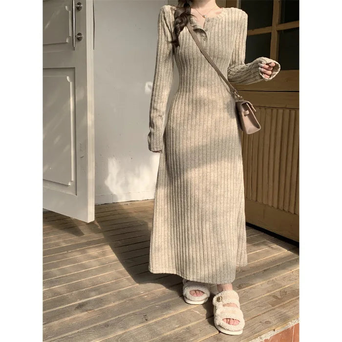 Long Sleeve Knitted Dress