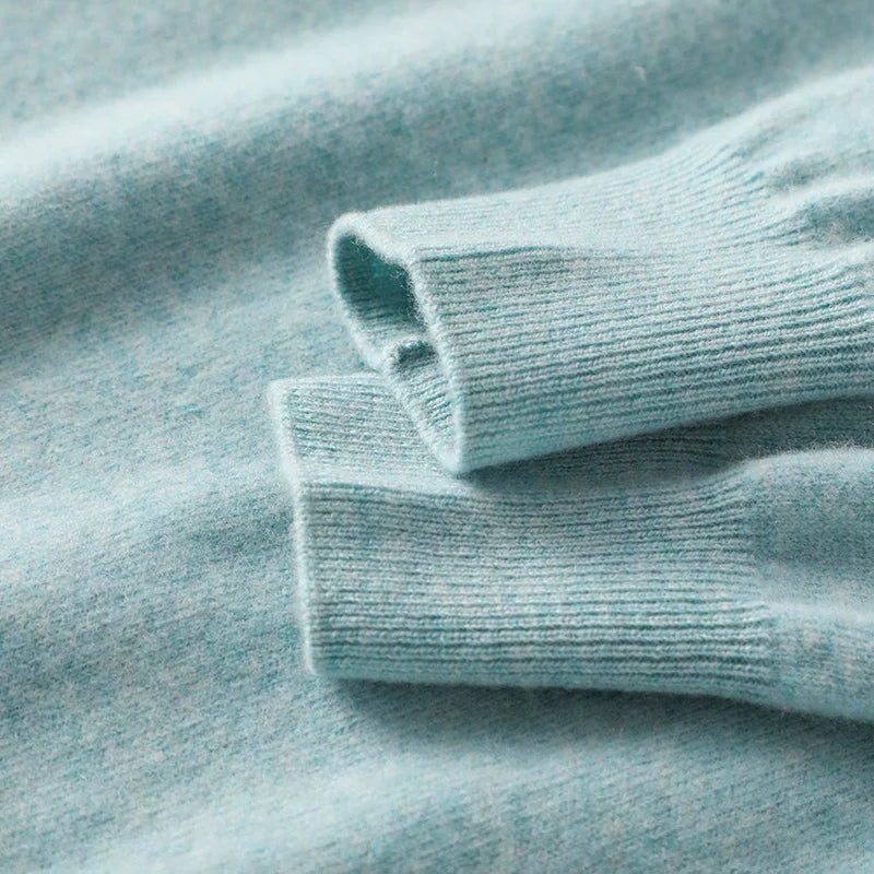 Cashmere Crew Neck Pullover Knit Sweater