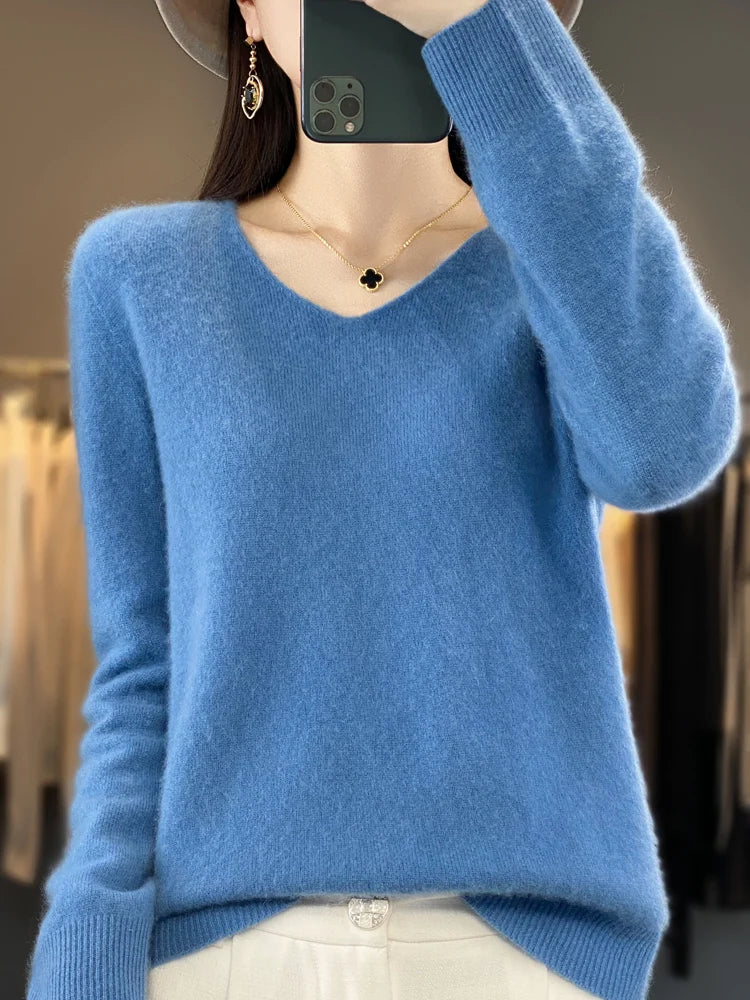 100% Merino Wool Cashmere Pullover Sweater