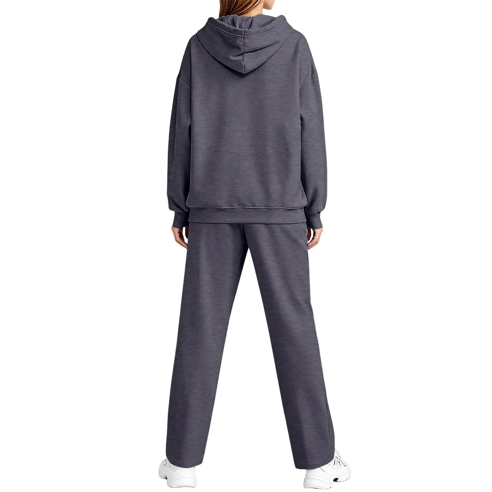 2 PiecePullover Tops And Wide Leg Pants Sweatsuit